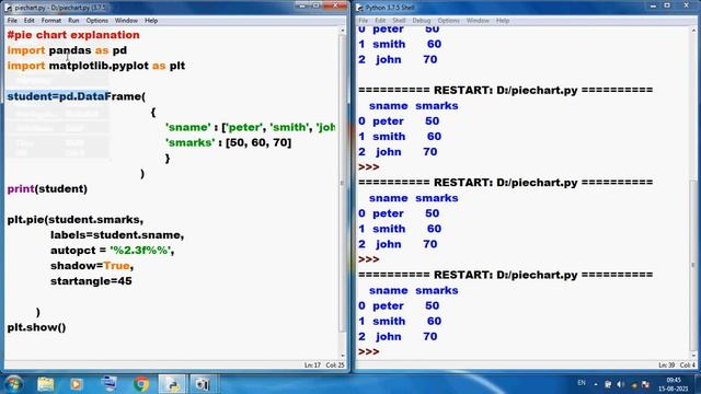 Class 12 IP Pandas Pie Chart Practical Examples смотреть онлайн