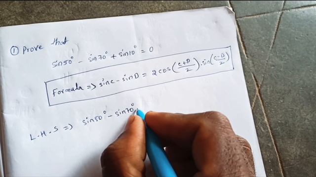 prove that sin50°-sin70°+sin10°=0 смотреть онлайн
