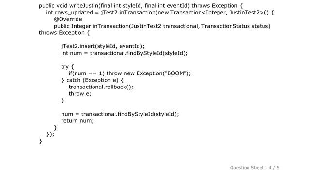 MySQL : Using Transaction with JDBI / IDBI / Dropwizard -- rollback problems смотреть онлайн
