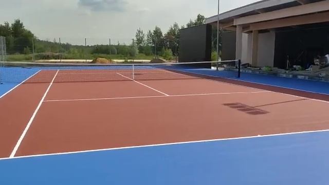 Строительство теннисного корта с покрытием Hard смотреть онлайн
