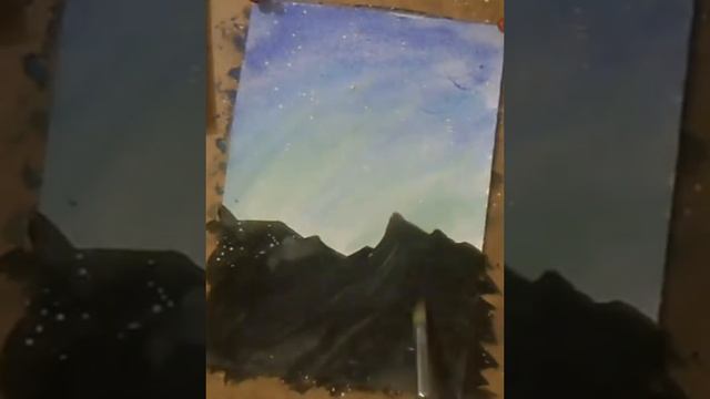 Как нарисовать горы легко красками смотреть онлайн