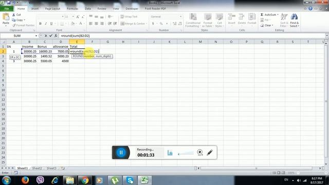 how to use Round Sum Function in excel смотреть онлайн