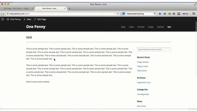 Adding and changing text in WordPress смотреть онлайн