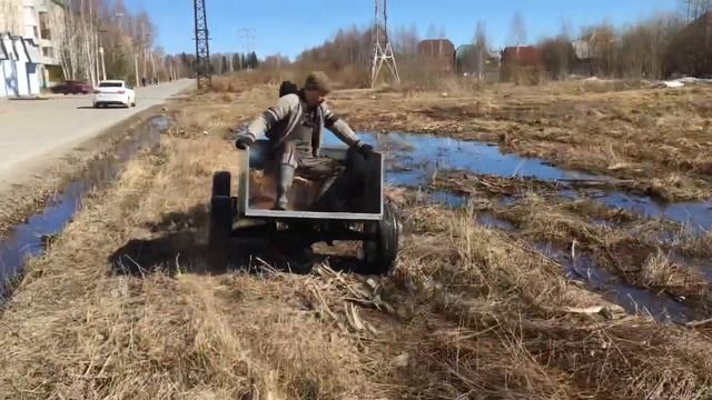 Переломка 4*4 своими руками. Весна. Грязь. Мини вездеход смотреть онлайн