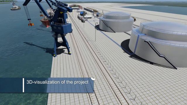 Архитектурная 3D визуализация-анимация проекта терминала в порту смотреть онлайн