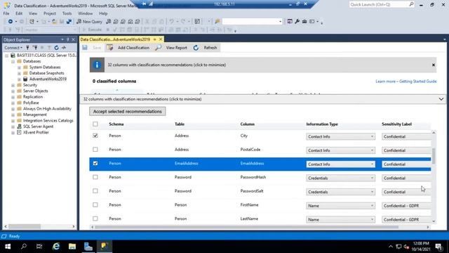 SQL data classification and reporting смотреть онлайн