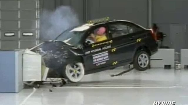 Краш-тест - Hyundai Accent 2007 (IIHS) смотреть онлайн