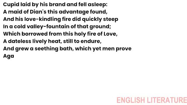 Sonnet 153 by William Shakespeare | Cupid laid by his brand and fell asleep смотреть онлайн