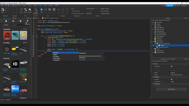 Roblox Studio: How to make a Ragdoll on Death System смотреть онлайн