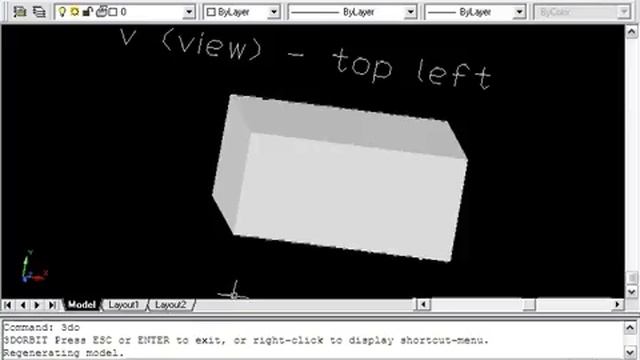 AutoCAD, Работа в 3D режиме. Создание 3D объектов, просмотр 3DORBIT смотреть онлайн
