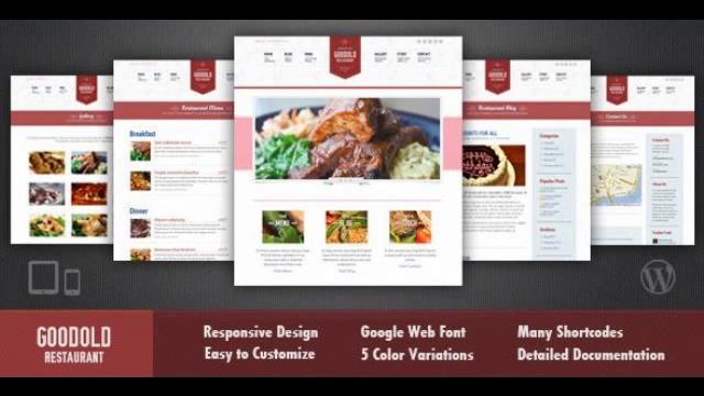 Preview Goodold Restaurant - Responsive WordPress Theme En смотреть онлайн