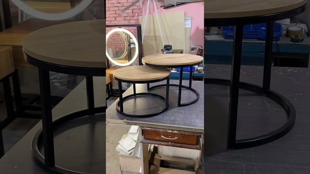 Круглый журнальный столик в стиле loft смотреть онлайн