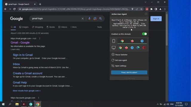 Using the Random User Agent Switcher Extension to login to Google in The bot Browser смотреть онлайн