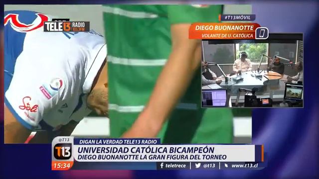 Entrevista Diego Buonanotte tras bicampeonato de la UC (Canal 13) смотреть онлайн