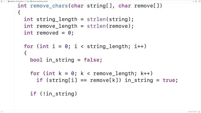 Remove All The Characters In A String That Occur In Another String | C Programming Example смотреть онлайн