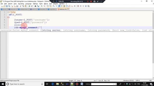 PHP login with MySQL Database смотреть онлайн