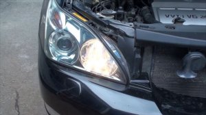 Lexus RXII 300/330/350: Замена ламп дальнего света на KOITO P0756W белого свечения