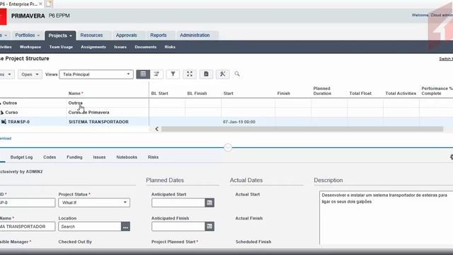 Oracle Primavera P6 EPPM - 03 - Navegação смотреть онлайн
