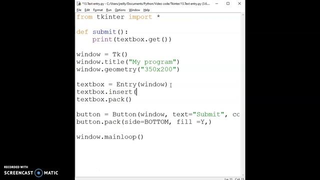 14. Tkinter: Text Entry смотреть онлайн