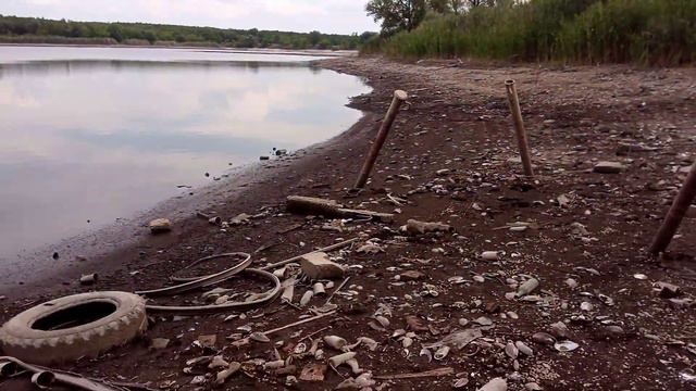 Горловское море,первый залив от дамбы. смотреть онлайн