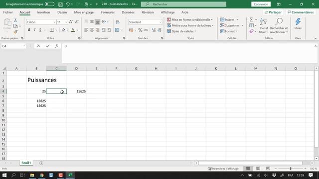 Excel - Formule PUISSANCE - Calculer Des Puissances Avec Excel - Docteur Excel