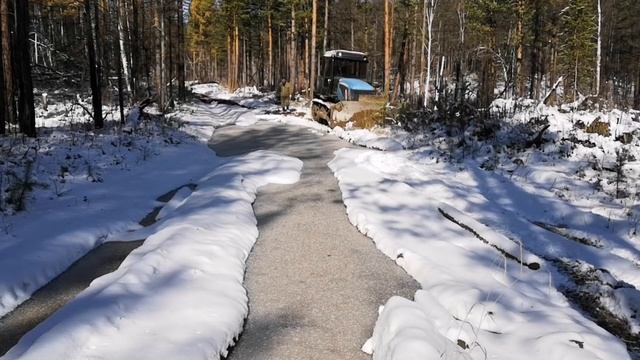 Дорога на 'зимник' отломили костыль на мтз)) смотреть онлайн
