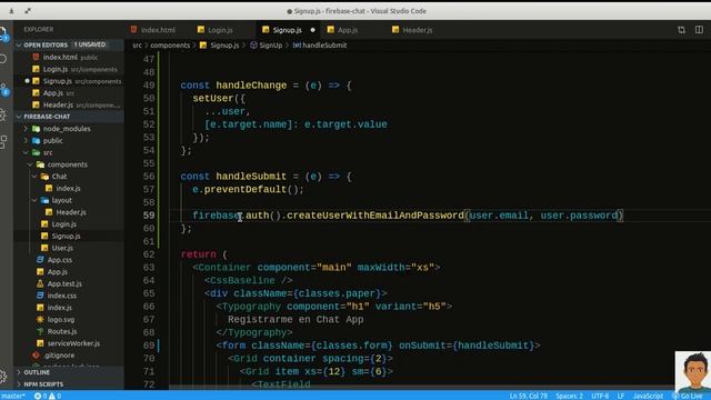 Aplicación de chat con ReactJS (crear firebase DB) - parte 2 смотреть онлайн