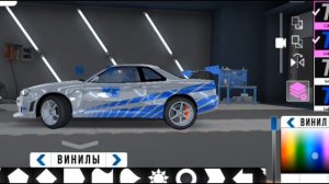 повторил скайлайн из двойного форсажа в кар паркинг