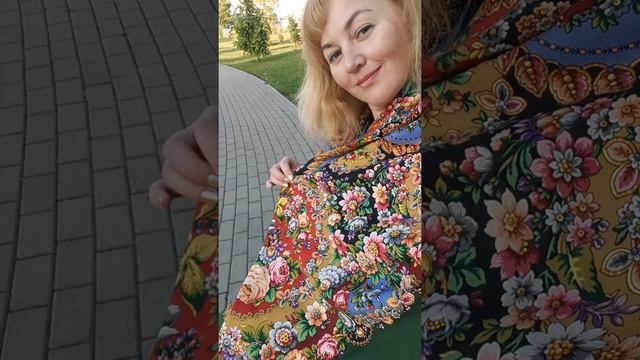 Парад цветов и радости!??????❤ #павловопосадская#шаль#платок#душа#розы#обзор смотреть онлайн