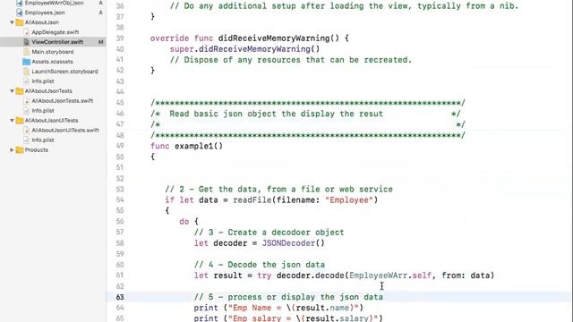 401 - All About JSON in Swift 4 Part 2/4 смотреть онлайн
