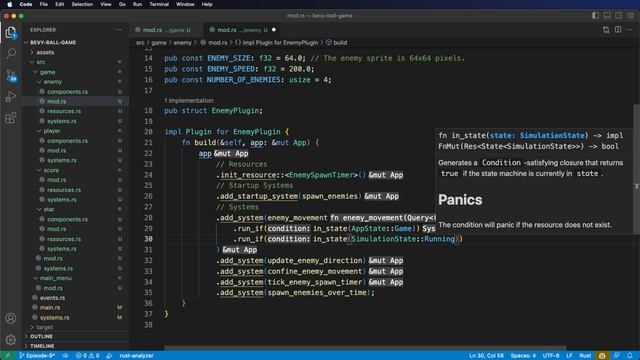 Learn Bevy 0.10 - EP9 - Bevy States and Run Conditions смотреть онлайн