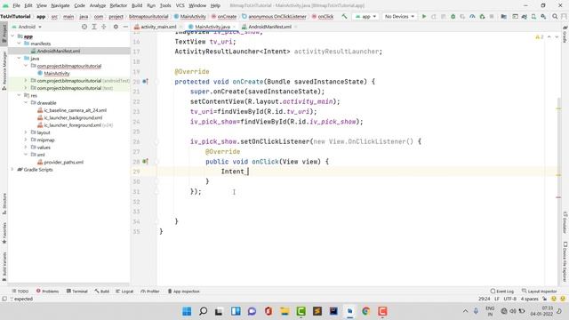 how to convert bitmap to uri in android studio | how to capture image from camera in android studio смотреть онлайн