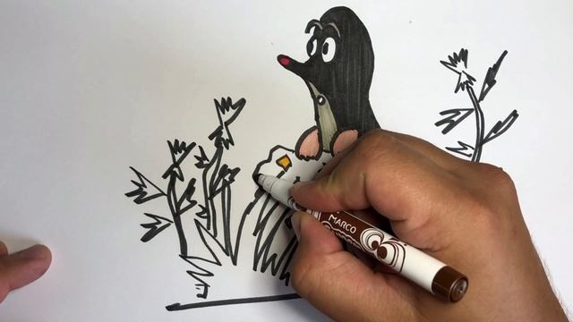 draw a mole | Draw an easy mole | kids drawing | рисуем крота | детский рисунок | пародия на крота смотреть онлайн