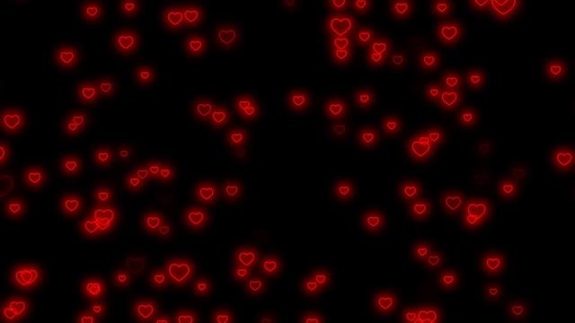 Flying Heart❤️Heart Neon Lights Love Heart Background Video Loop [3 Hours]