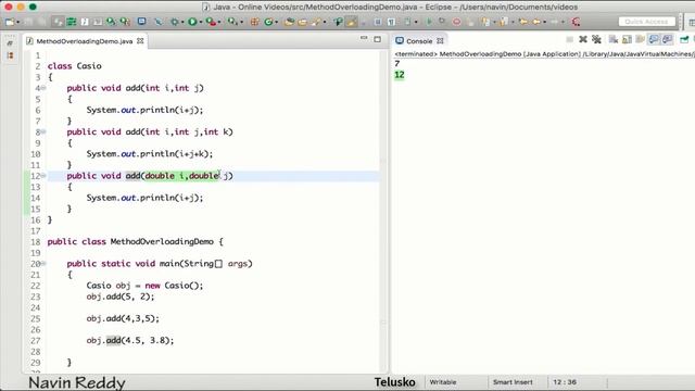 #4.5 Java Tutorial | Method and Constructor Overloading смотреть онлайн