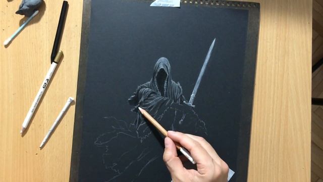Nazgul the Ringwraith - Charcoal Drawing смотреть онлайн