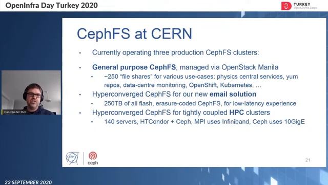 OpenInfra Day Turkey 2020 / Dan van der Ster - Ceph Storage for Computing Infrastructure at CERN смотреть онлайн