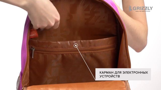 Женский городской рюкзак RD-041-3 в 4 х цветах от GRIZZLY смотреть онлайн