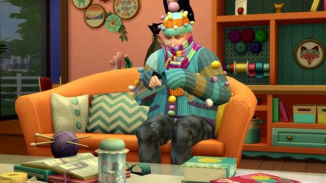 Nifty Knitting Stuff Features - Sims 4 Community-Voted Stuff Pack смотреть онлайн