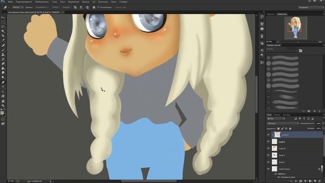 Рисовка Чиби в фотошоп | Photoshop speed painting Chibi смотреть онлайн