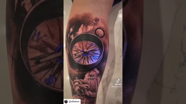Awesome tattoo by @jjhalltattoo using Mom’s Tattoo Ink Blacklight Sensitive Nuclear Colors! смотреть онлайн