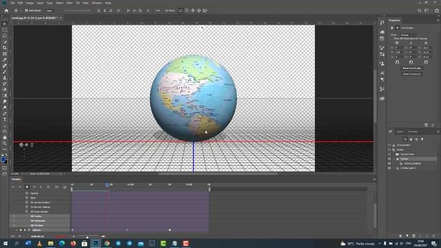 Global map 3D making in Adobe Photoshop смотреть онлайн