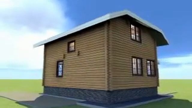 Дом из бруса 7*9 м. в осях (об.пл.111 м2) смотреть онлайн