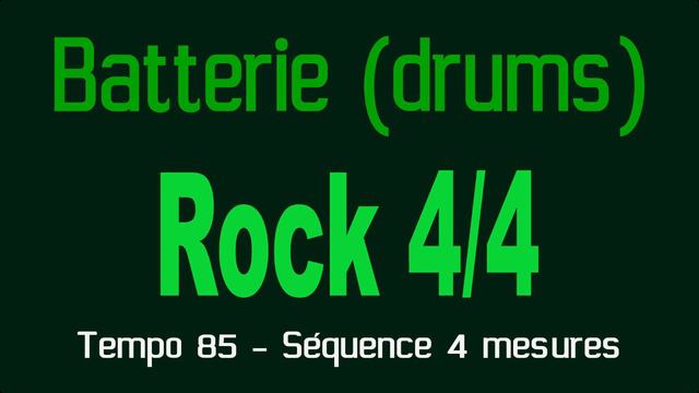 Batterie rock (drums) Tempo 85 смотреть онлайн