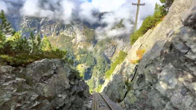 ⁴ᴷ⁶⁰ Timelapse View of the Swiss Gelmerbahn "Mountain Roller Coaster" смотреть онлайн