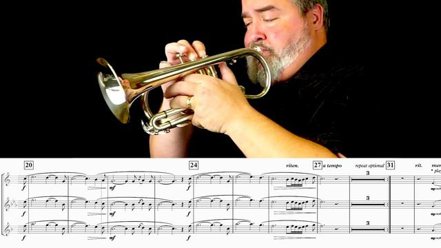 TROMBONE & CORNET CHRISTMAS SOLO "O Holy Night" by Adolphe Adam. Sheet Music Play Along! смотреть онлайн