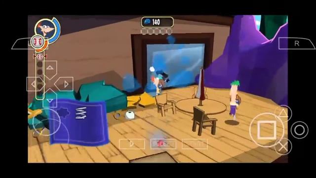 Phineas and Ferb: Across the 2nd Dimension PSP gameplay walkthrough Level 1 смотреть онлайн