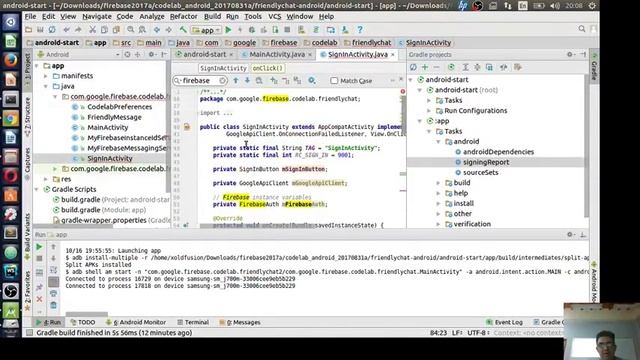 android studio firebase codelab paso 5 en adelante смотреть онлайн