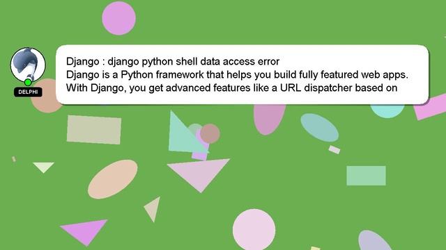 Django : django python shell data access error смотреть онлайн