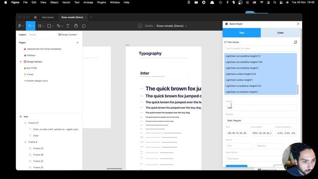 Update brand guideline fonts and change styles quickly in Figma смотреть онлайн